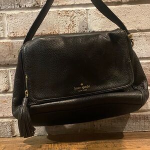 Kate Spade Black Pebbled Leather Shoulder Bag-rp